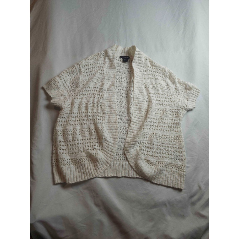Covington Cardigan Sweater Womens XL White Boho Chic Beach Summerwear Layering